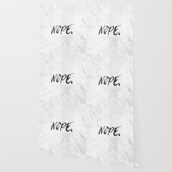 Nope Marble Quote Wallpaper By Naturemagick Society6