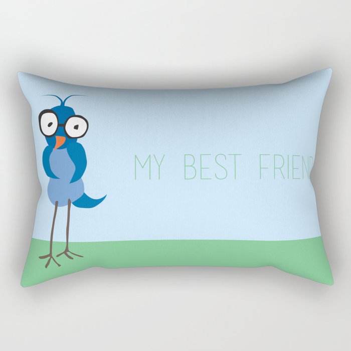 Nerd Bird Rectangular Pillow