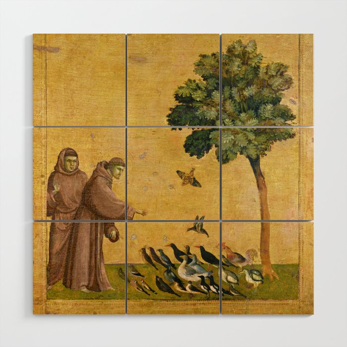 Saint Francis of Assisi Preaching to the Birds by Giotto Wood Wall Art