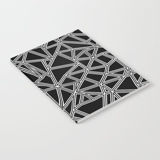 Abstract New White on Black Notebook