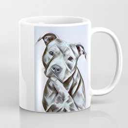 Pit Bull lover , portrait of a blue nose pit bull Coffee Mug