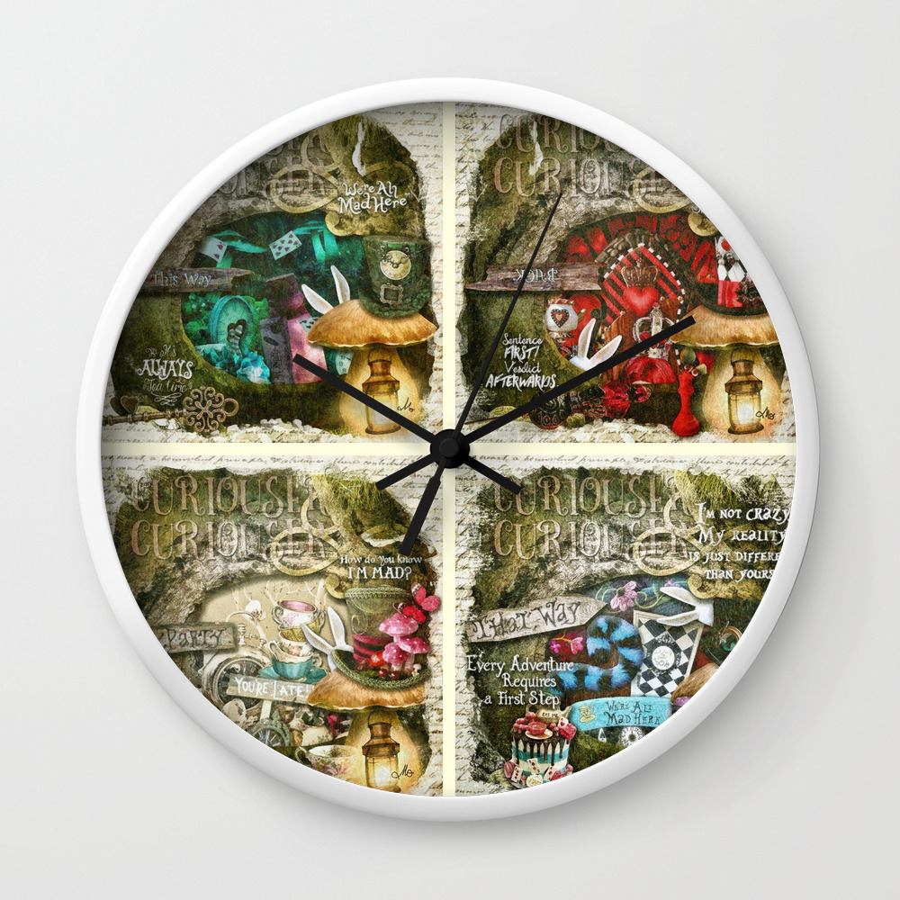Alice Of Wonderland Series Wall Clock By Mot Society6