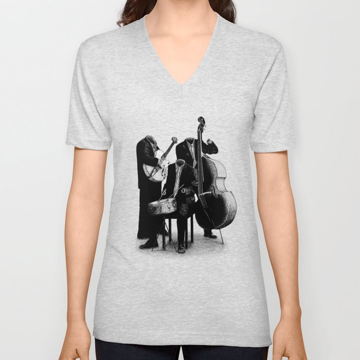 The Invisibles (On Grey) V Neck T Shirt