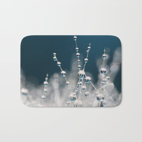 Snow White & Ice Blue Bath Mat