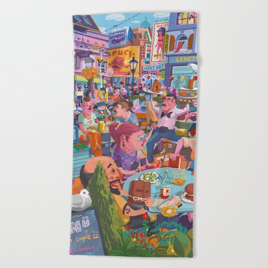 Terace BP soft colors Beach Towel