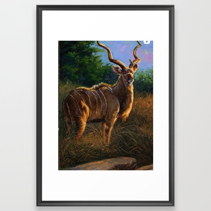 Brave Kudu Framed Art Print
