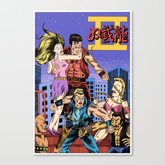 Double Dragon II Canvas Print