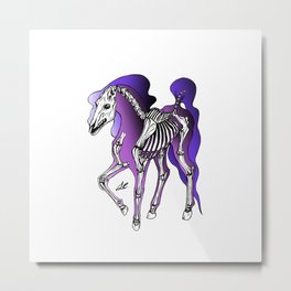 Horse Skeleton Metal Print