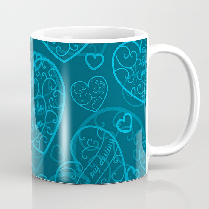 Blue Love Heart Collection Coffee Mug