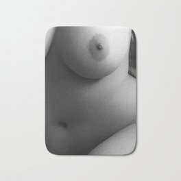 Naked Venus Portrait Bath Mat | Black And White, Venus, Hot, Curves, Naked, Sexy, Boob, Curvy, Nipple, Love 