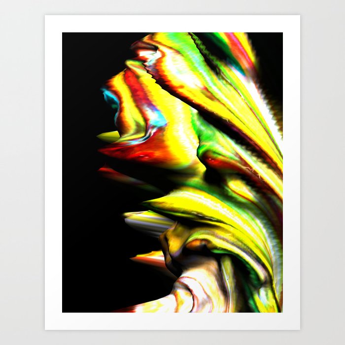 Alpha Noon Abstract 3d Milk Paint Sculpture Art Print By Jasonshulkin