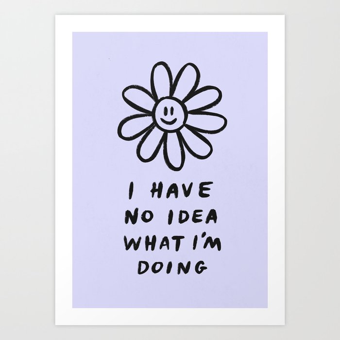 No Idea Daisy in Lilac Art Print