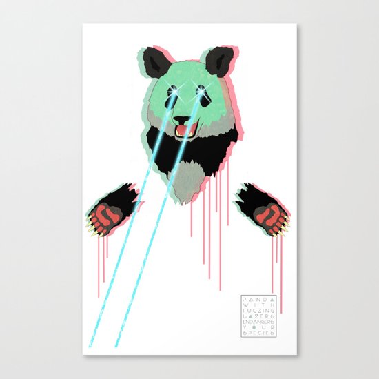 Panda with F$%king Lazers Canvas Print