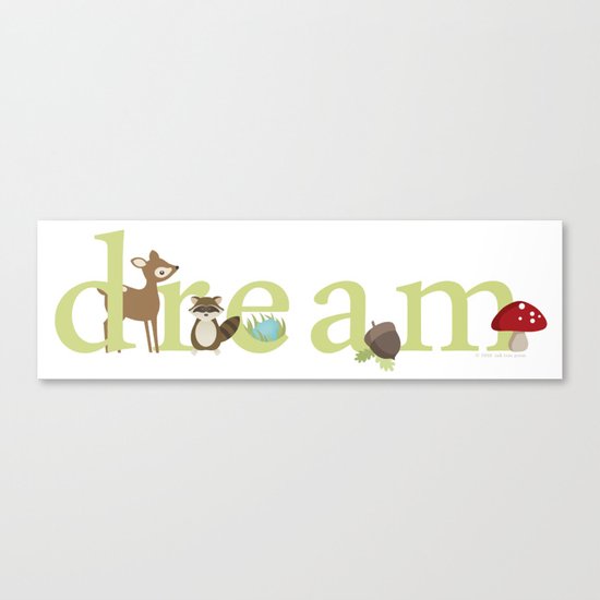 Woodland Dreams - Green Canvas Print
