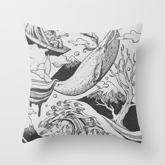 Deep and Blue Throw Pillow