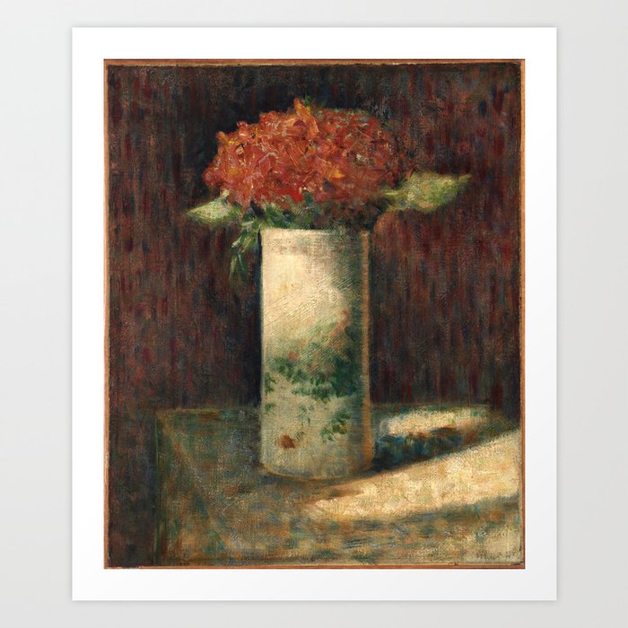Vase of Flowers,_Georges Seurat French artist(1859-1891) Art Print