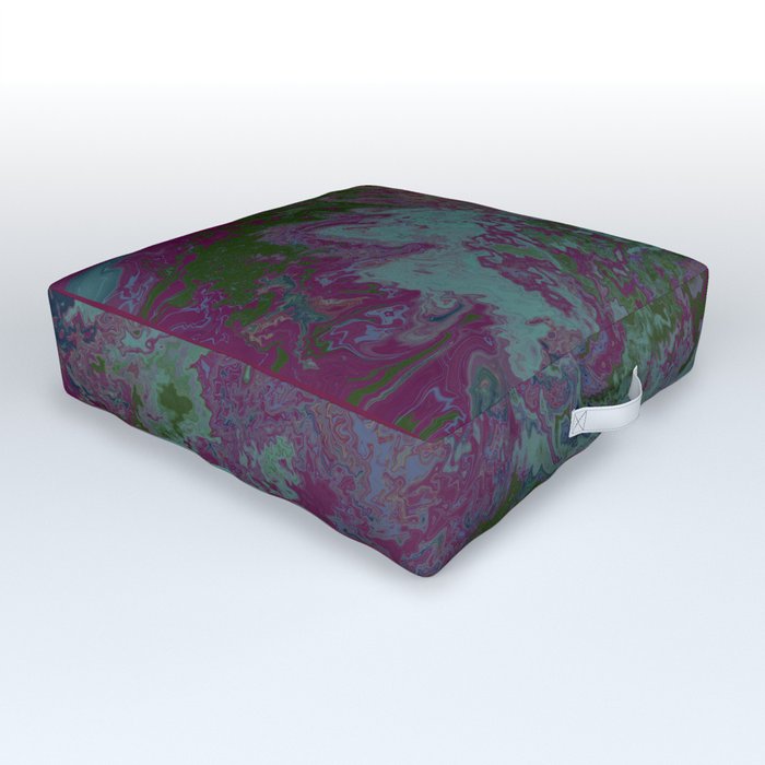 Abstract - Hare Follicles Outdoor Floor Cushion