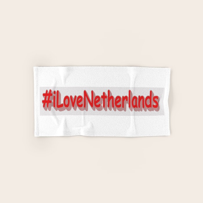 "#iLoveNetherlands" Cute Design. Buy Now Hand & Bath Towel