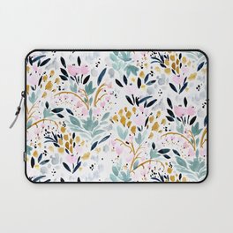 Two Hearts Beat as One Floral - Pastel Laptop Sleeve