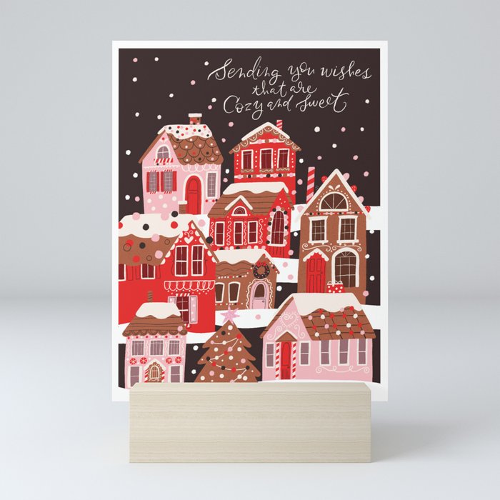 Gingerbread Village Mini Art Print