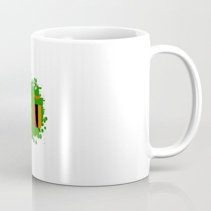 Zambia Flag Blob Design Coffee Mug