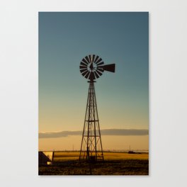 Sunset Windmill Canvas Print