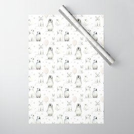 Arctic Friends in Greige Wrapping Paper