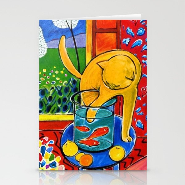 Henri Matisse - Cat With Red Fish still life painting Stationery Cards