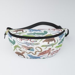 Endangered Reptiles Around the World Fanny Pack