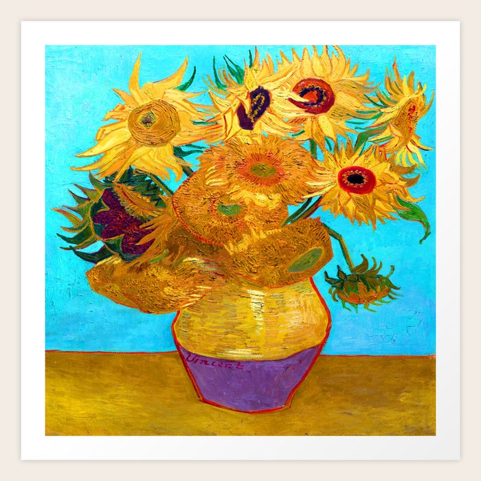 Van Gogh Sunflowers Art Print by jjbzz Society6