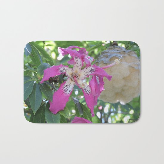 Silk Floss Tree Blossom & Fluff Bath Mat