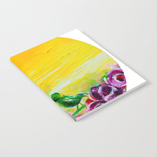 Hummingbird Heaven Summer Purple Flowers Notebook
