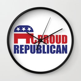 Proud Republican Elephant Design Wall Clock
