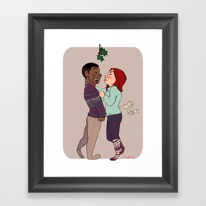 Widow's kiss Framed Art Print
