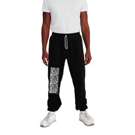 Black & White Storm - Abstract Sweatpants