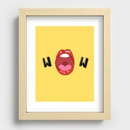Open your mouth when you say WOW! Recessed Framed Print
