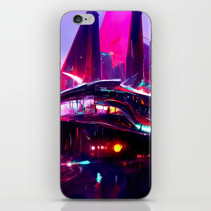 Postcards from the Future - Neon City iPhone Skin