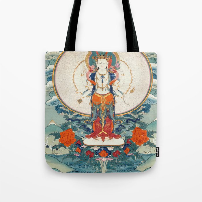 Thousand-armed Avalokitesvara Buddhist Thangka  Tote Bag