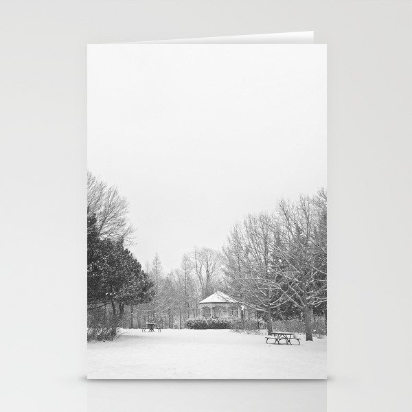 Winter in the park Stationery Cards
