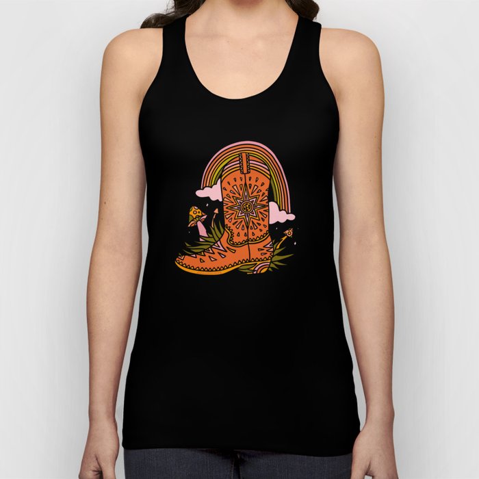 Leo Cowboy Boots Tank Top