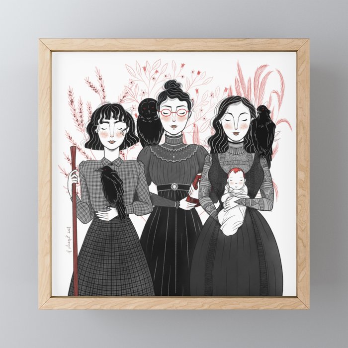 Three Sisters Framed Mini Art Print