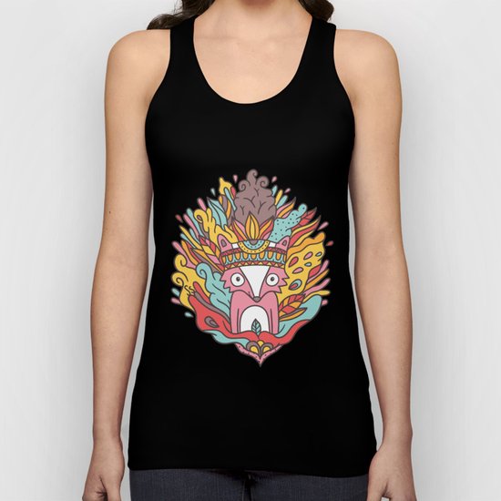 Abstract Raccoon Unisex Tank Top