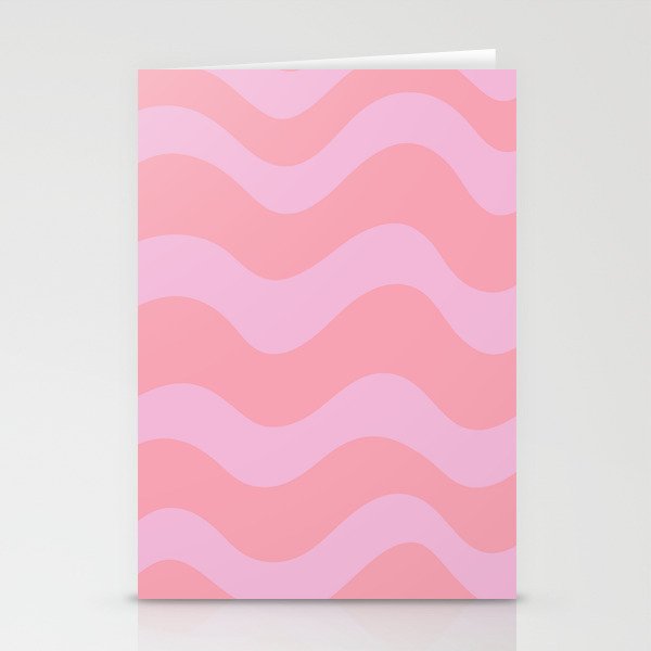 Retro Candy Waves - Soft pink Stationery Cards