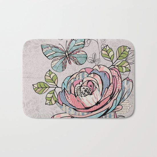 Paper Flowers #2 Bath Mat