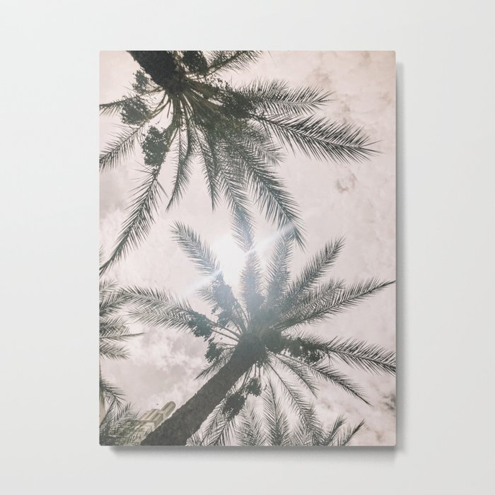 Pastel Palms Metal Print