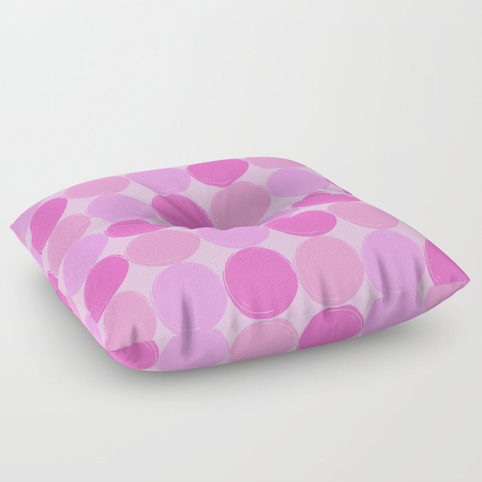 Vintage Pink Dotted Pattern Design Floor Pillow