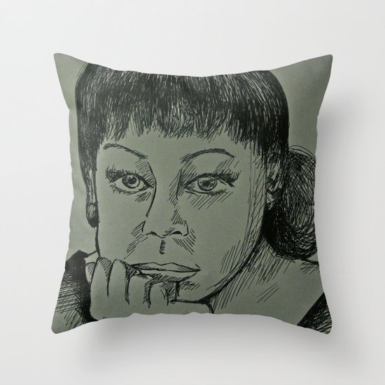 Adele Sketch Throw Pillow