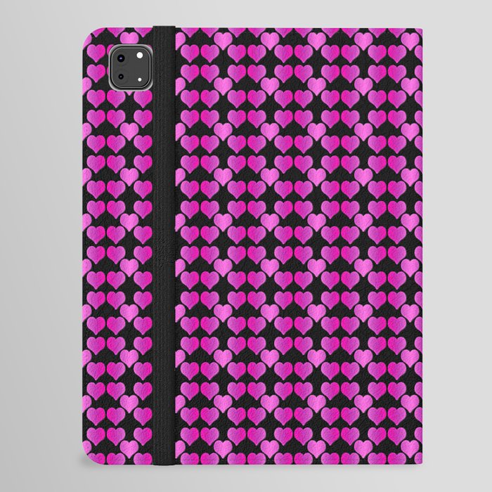 Pink Glitter Modern Heart Collection iPad Folio Case