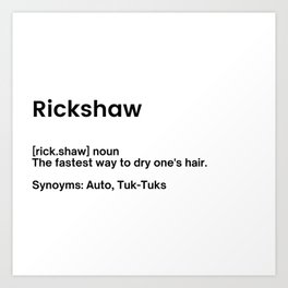 Rickshaw Art Print