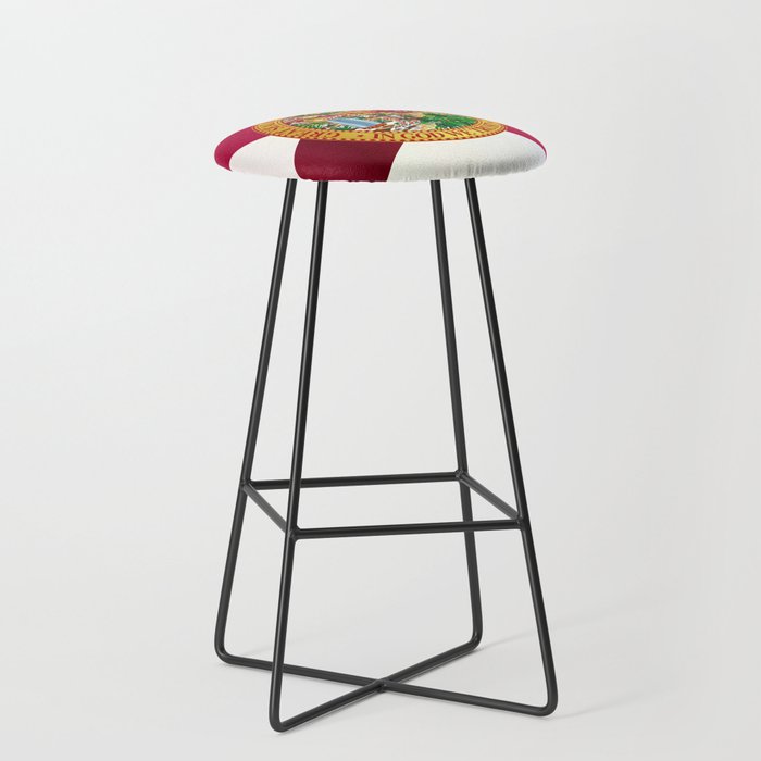 Florida State Metal Flag Bar Stool